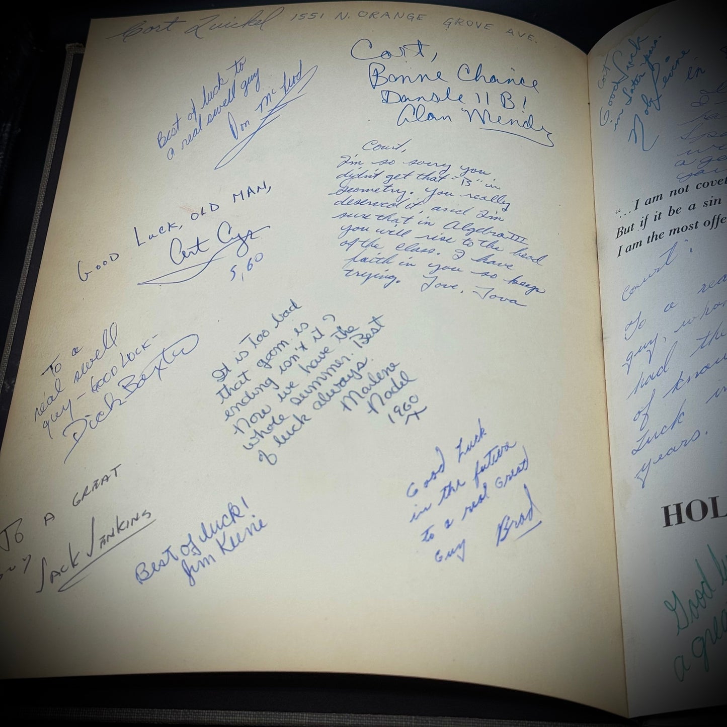 Hollywood High School 1960 Year Book with Autographs