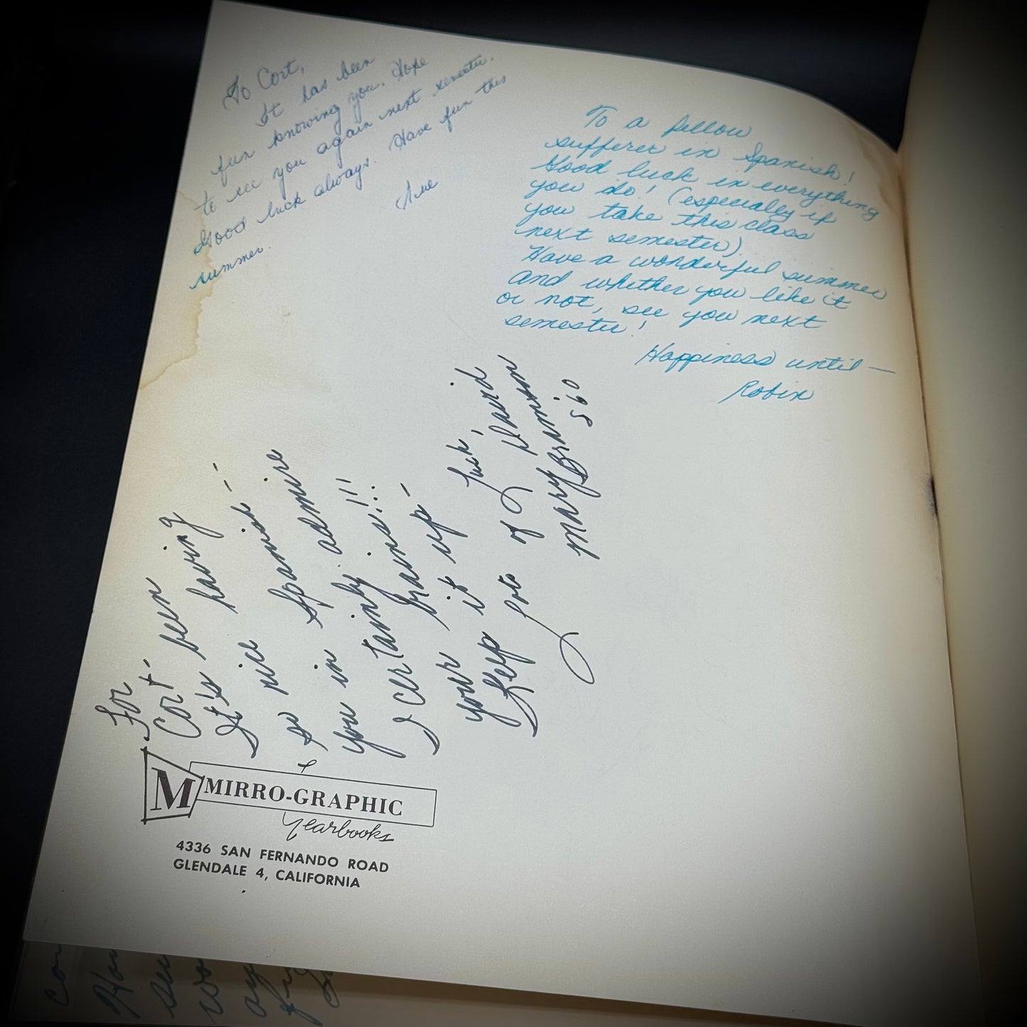 Hollywood High School 1960 Year Book with Autographs