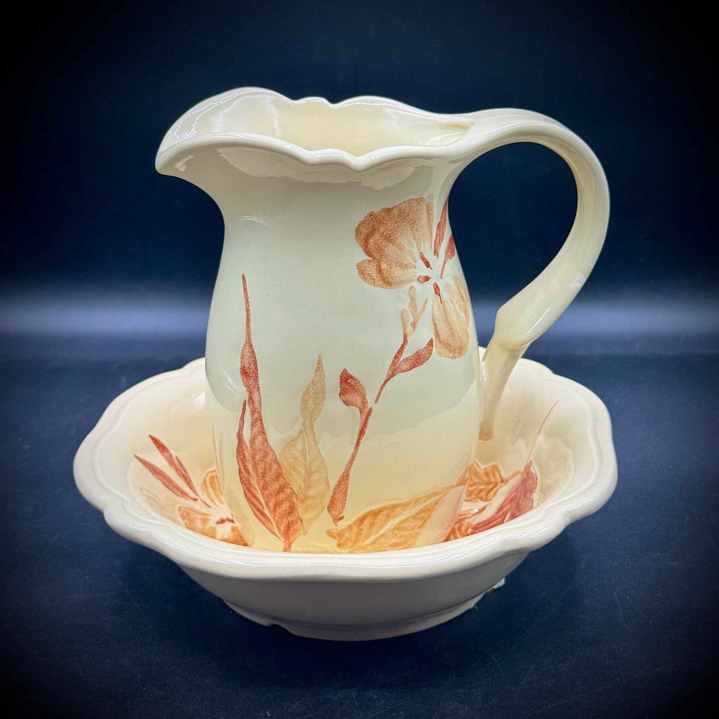 Vintage Royal Haeger 6" Pitcher and Basin w/Original Label