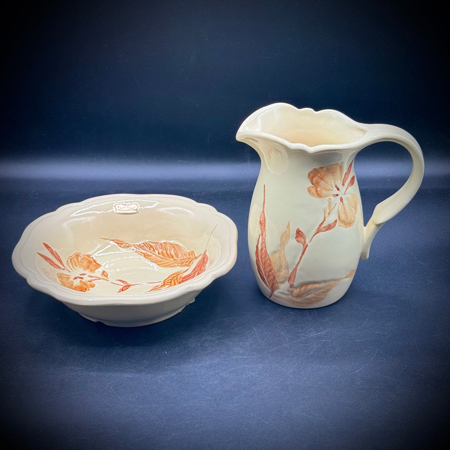 Vintage Royal Haeger 6" Pitcher and Basin w/Original Label