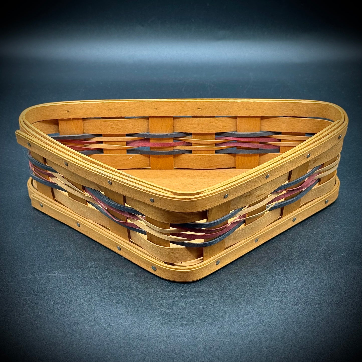 2008 Triangle Shaped Longaberger Basket Signed