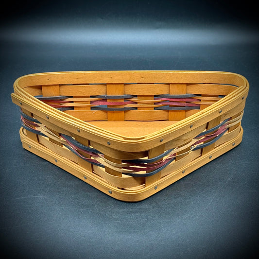 2008 Triangle Shaped Longaberger Basket Signed