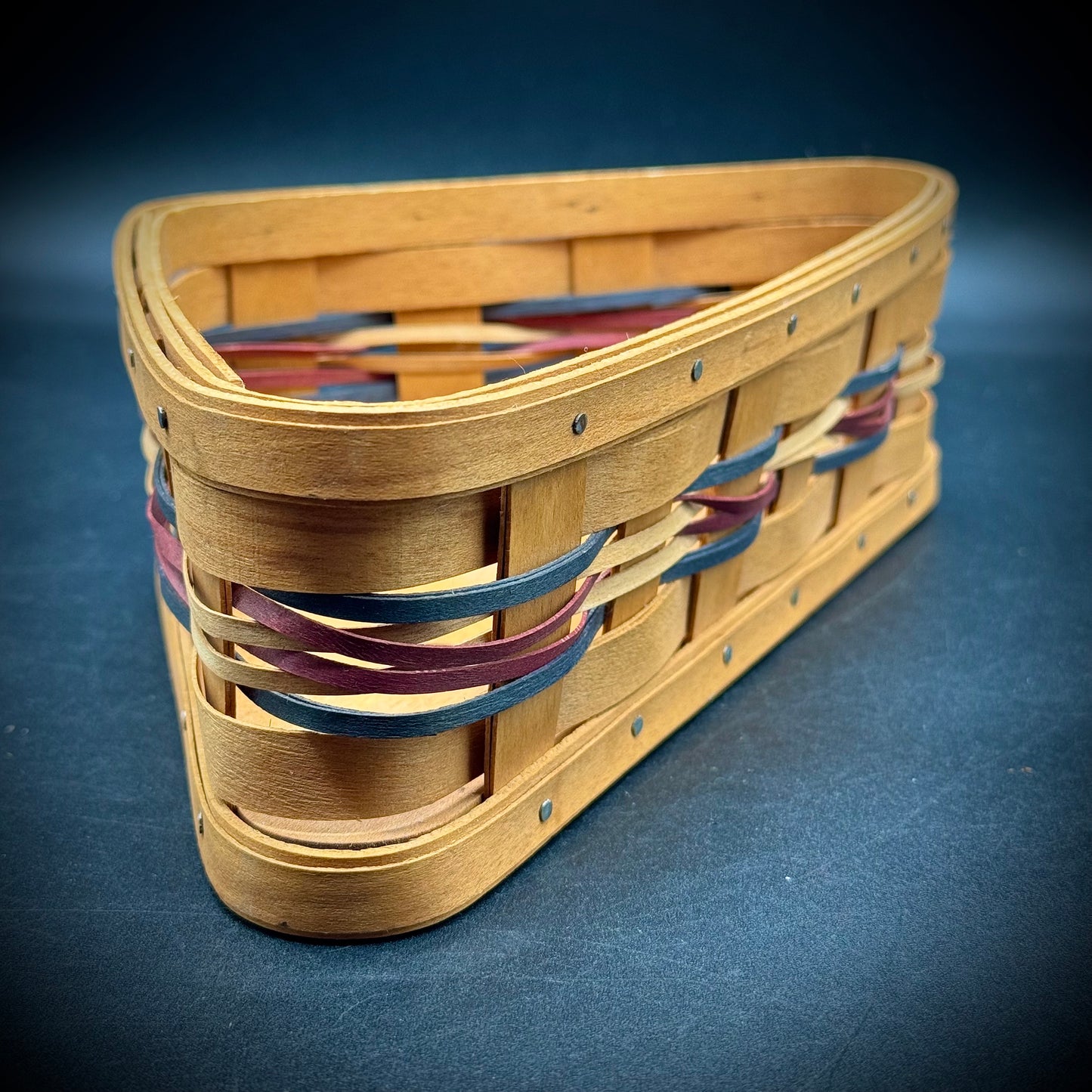 2008 Triangle Shaped Longaberger Basket Signed