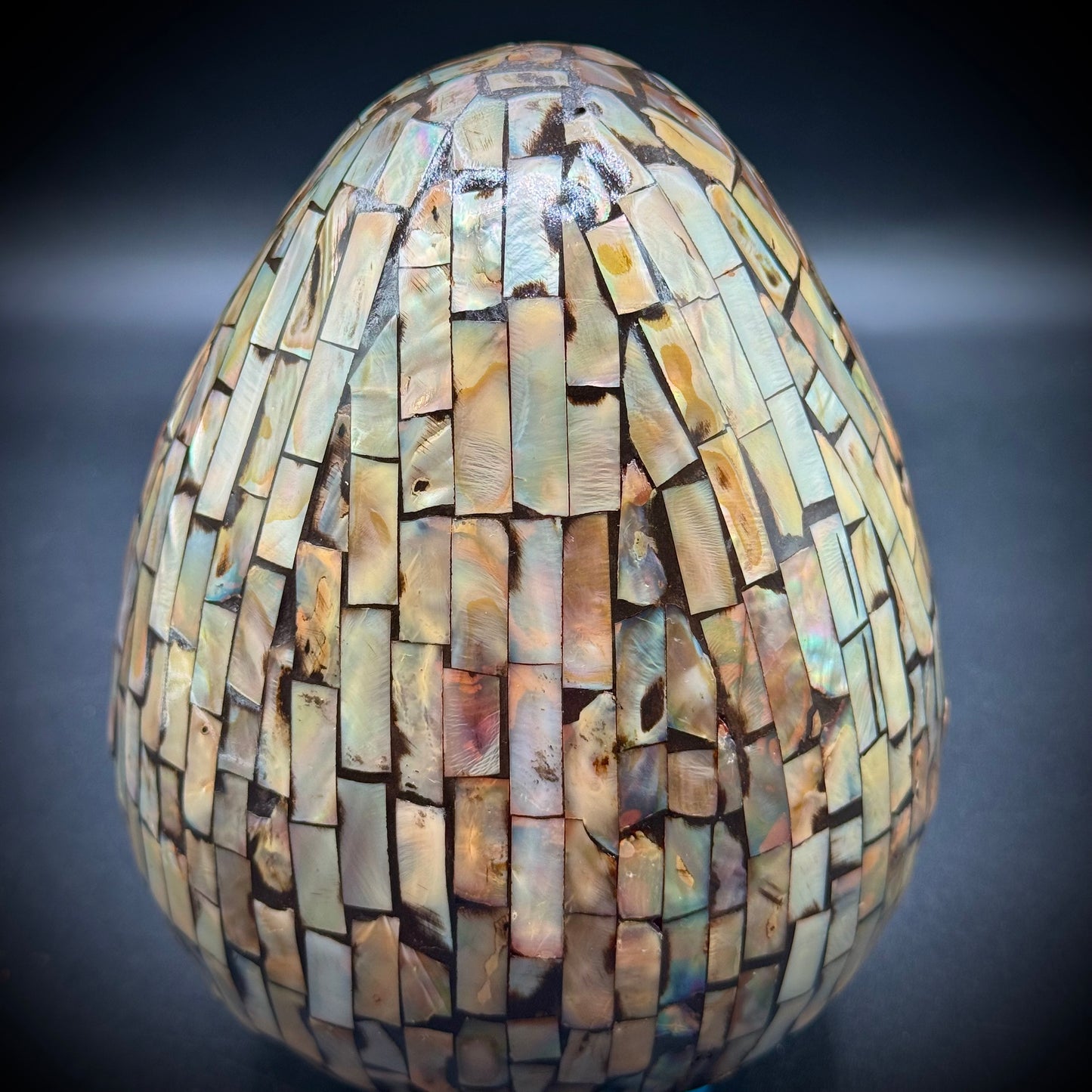 Large Decorative Inlaid Mother of Pearl Egg