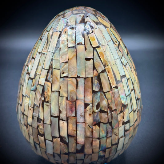 Large Decorative Inlaid Mother of Pearl Egg