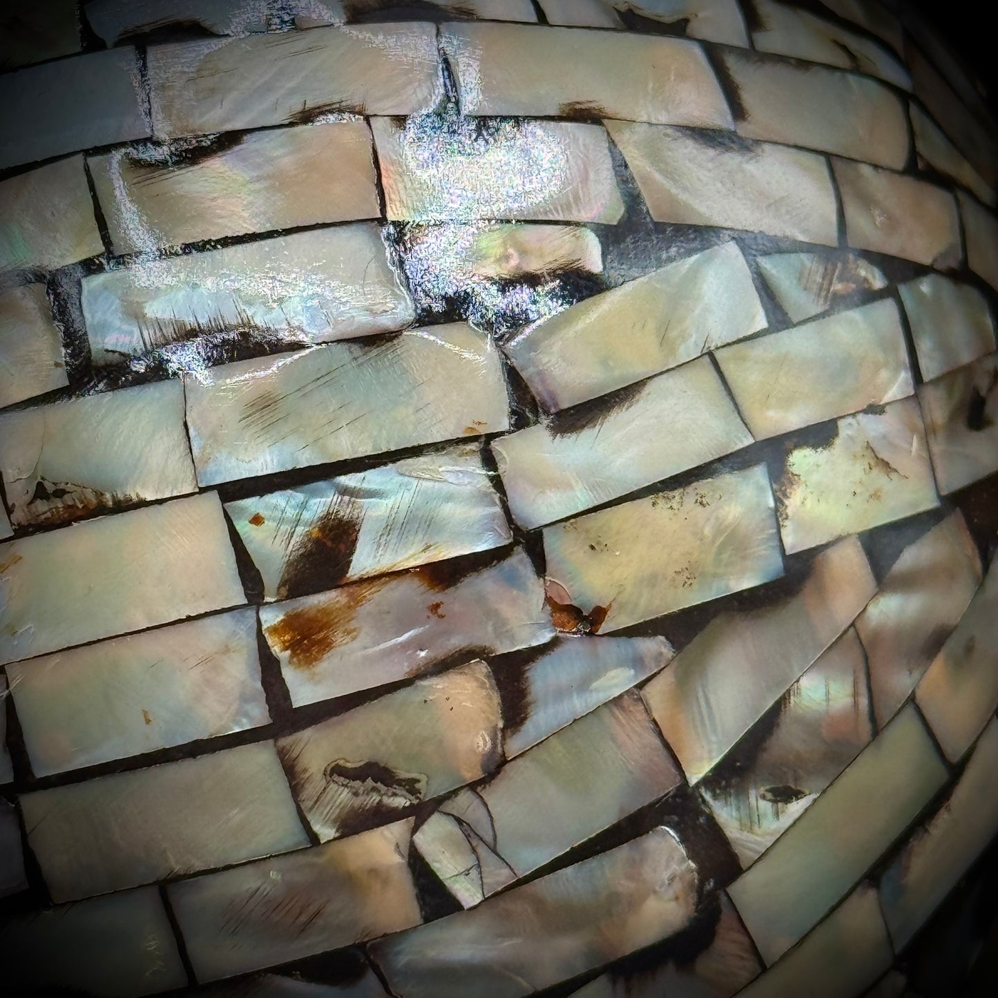 Large Decorative Inlaid Mother of Pearl Egg