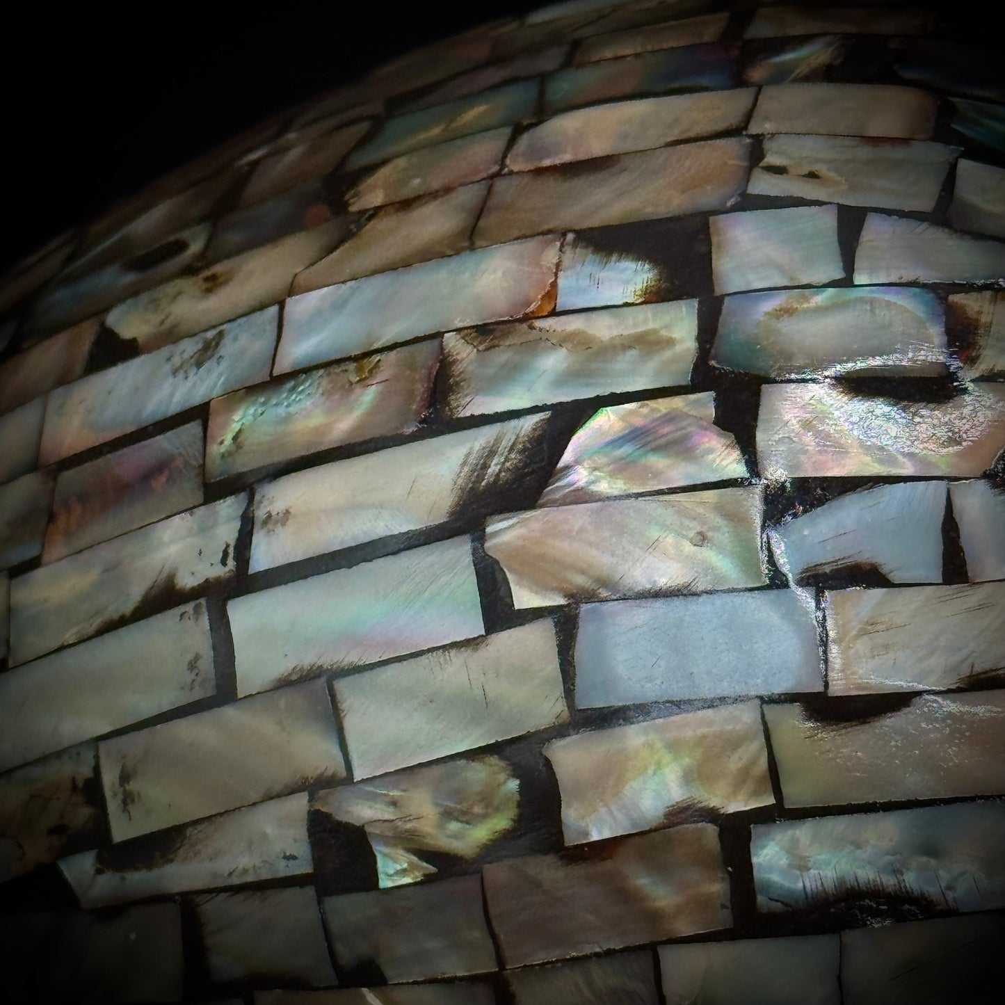 Large Decorative Inlaid Mother of Pearl Egg