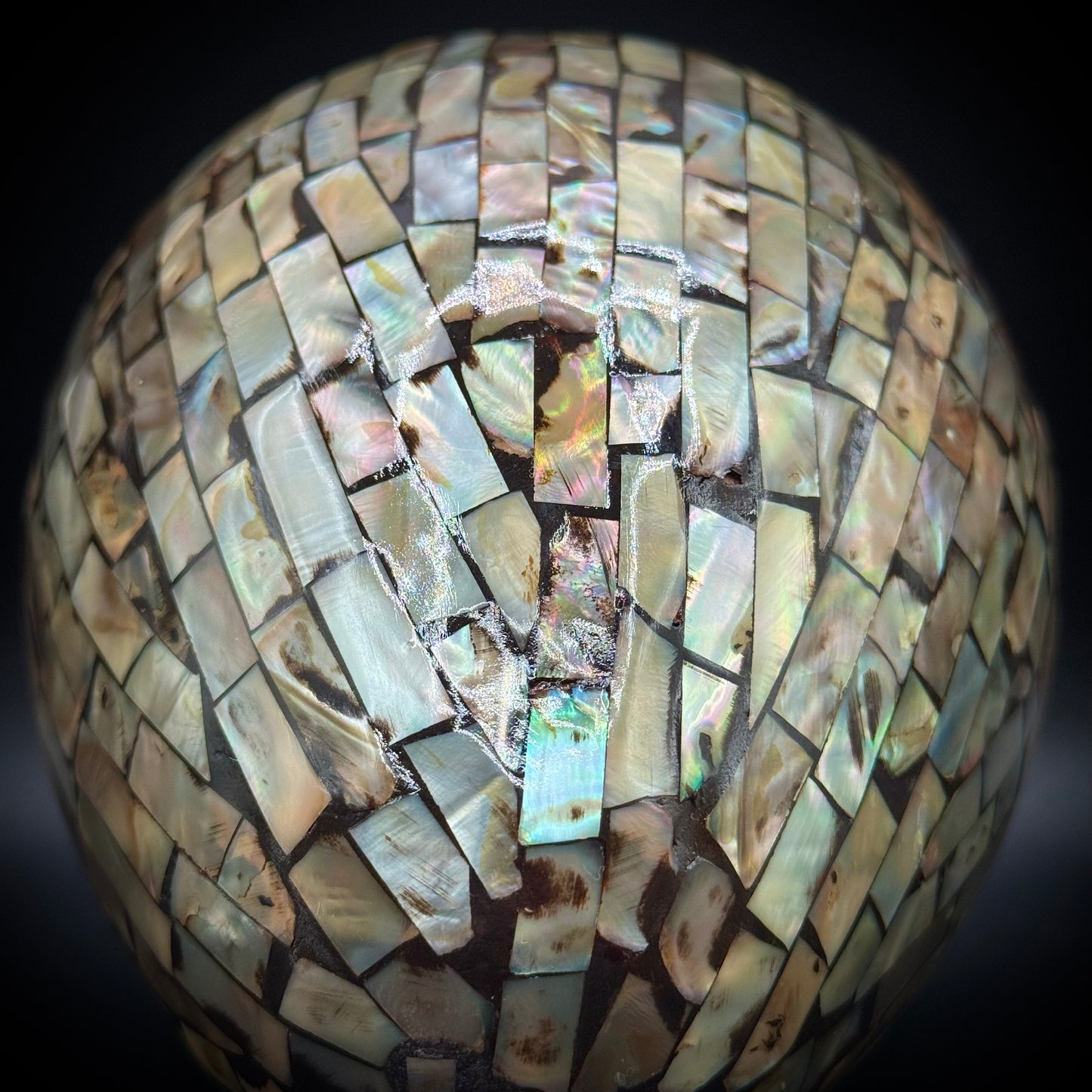Large Decorative Inlaid Mother of Pearl Egg