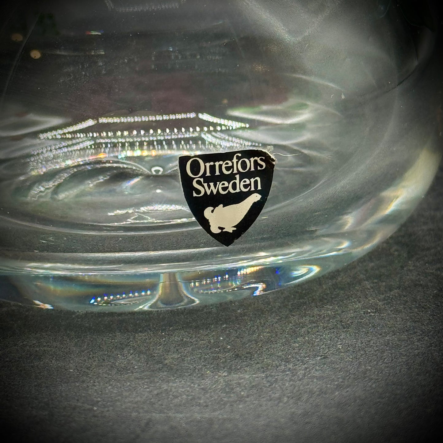 Orrefors Sweden Hand Painted Gorgeous Glass Paperweight