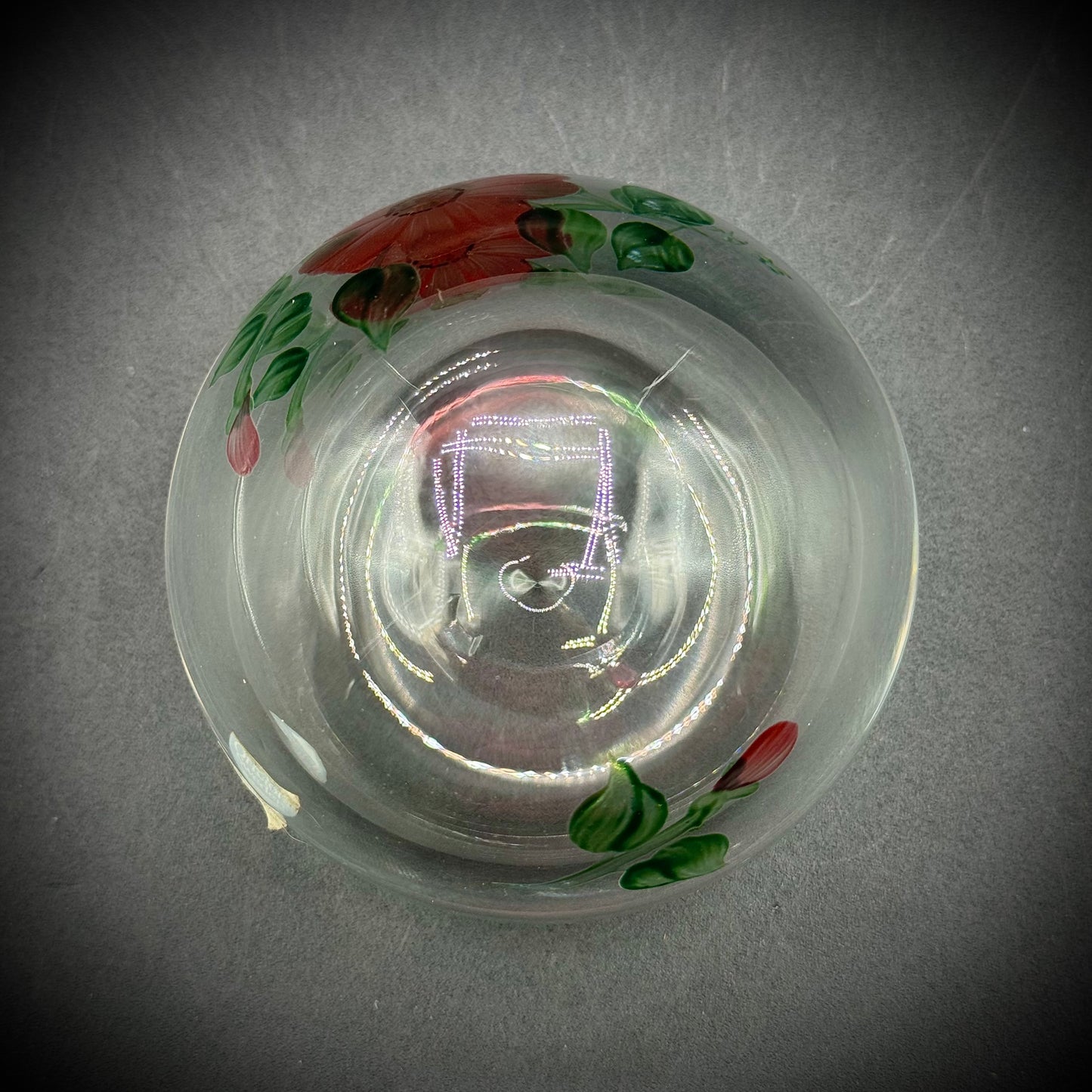 Orrefors Sweden Hand Painted Gorgeous Glass Paperweight