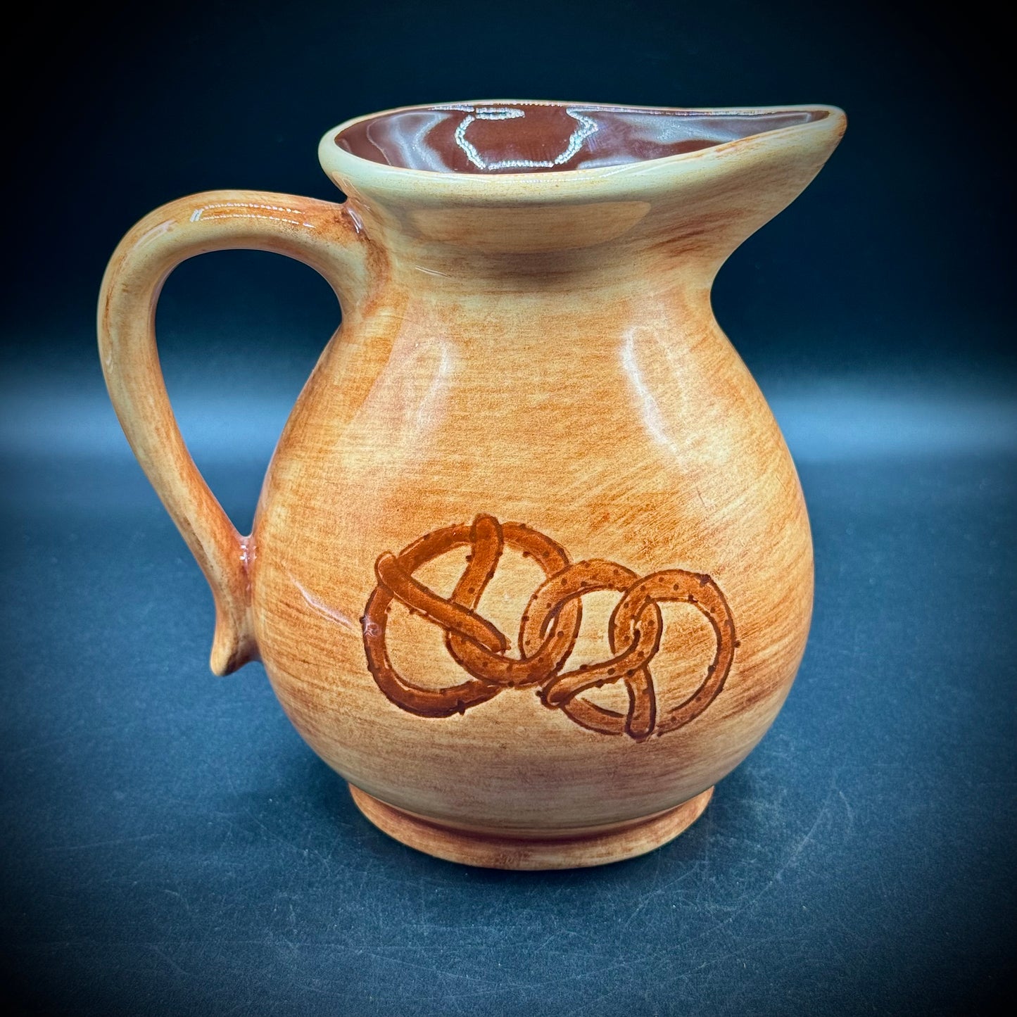 Pennsbury Pottery Pitcher with Amish Motif