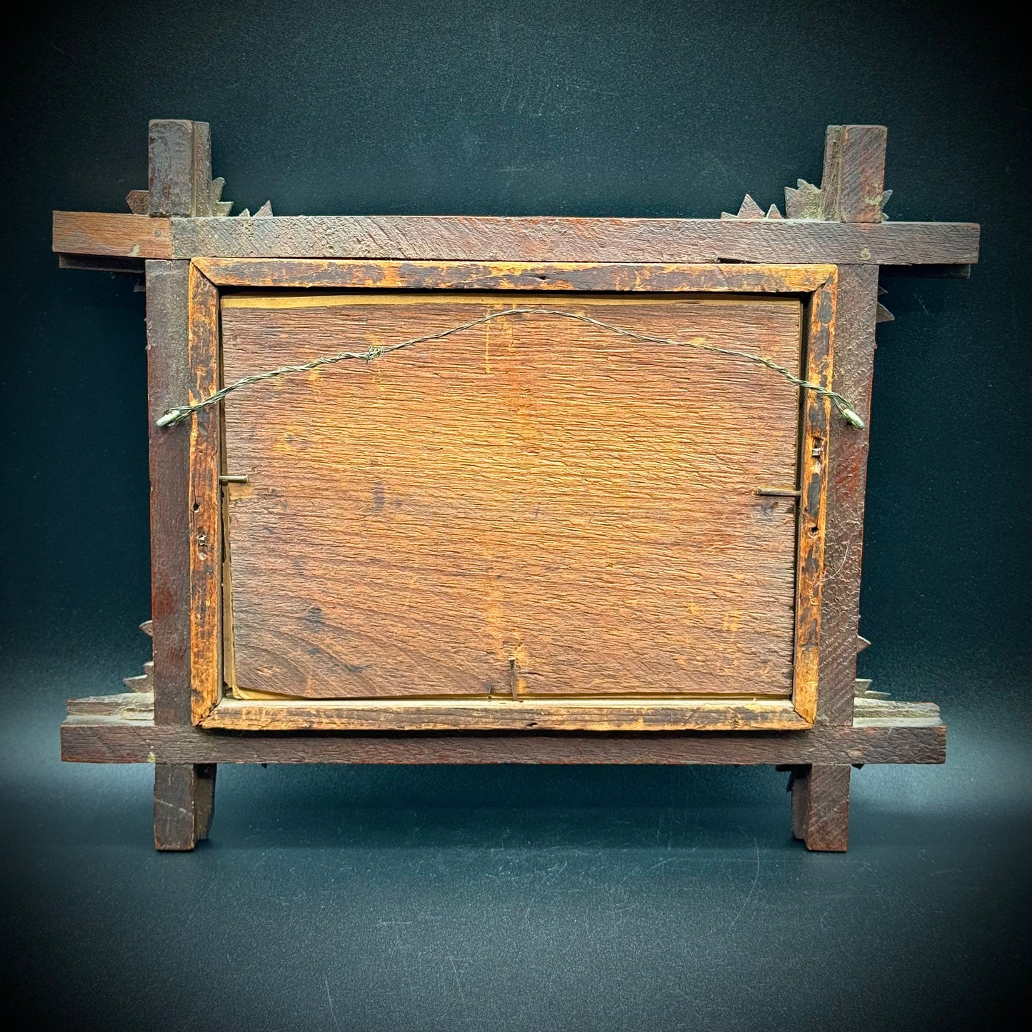 Antique Victorian Stunning Wood Frame with Hand Tinted Lithograph