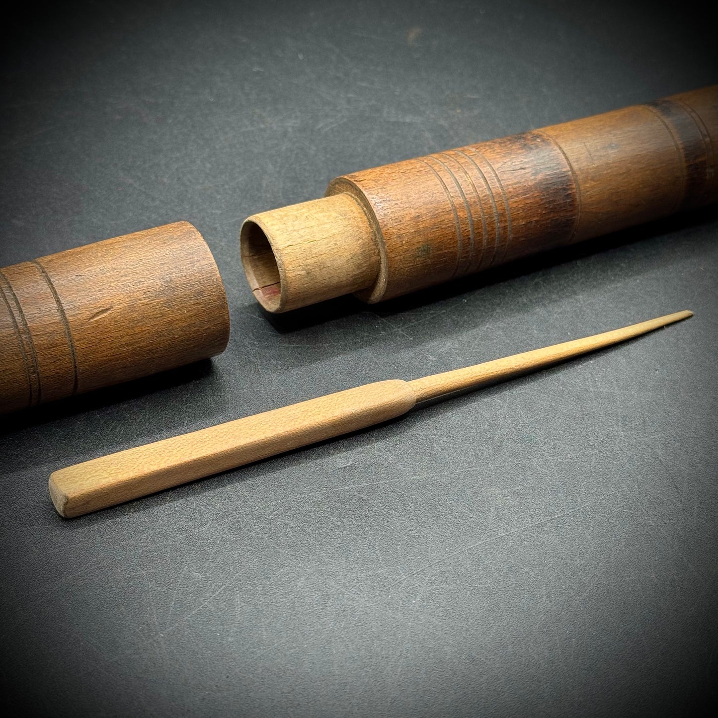 Antique Wood Needle/Tool Case