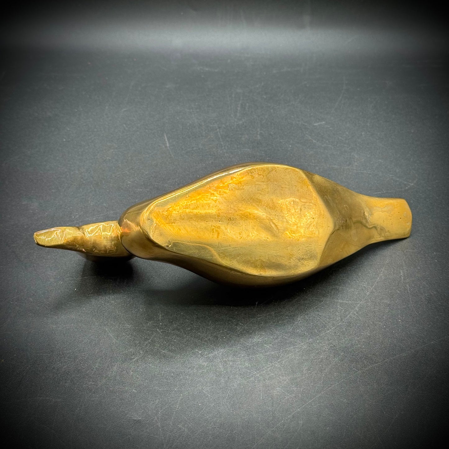 Vintage MCM Minimalist Solid Brass Duck