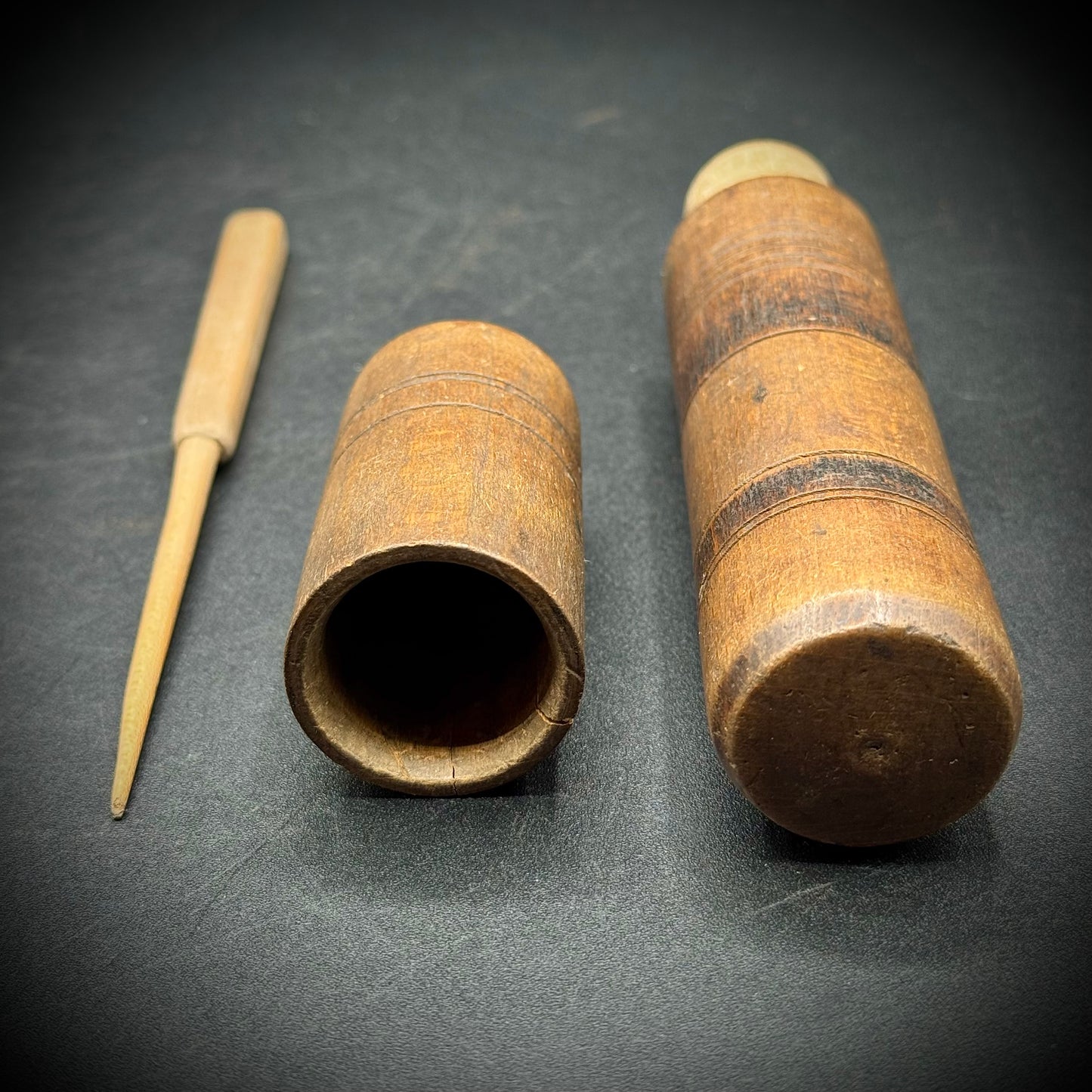 Antique Wood Needle/Tool Case