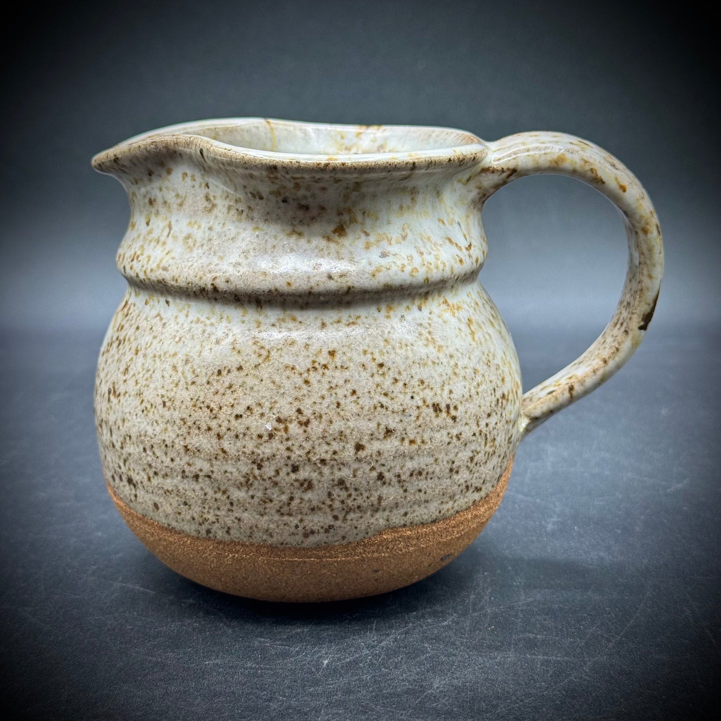 Artist Signed Speckle Glaze Pottery Pitcher