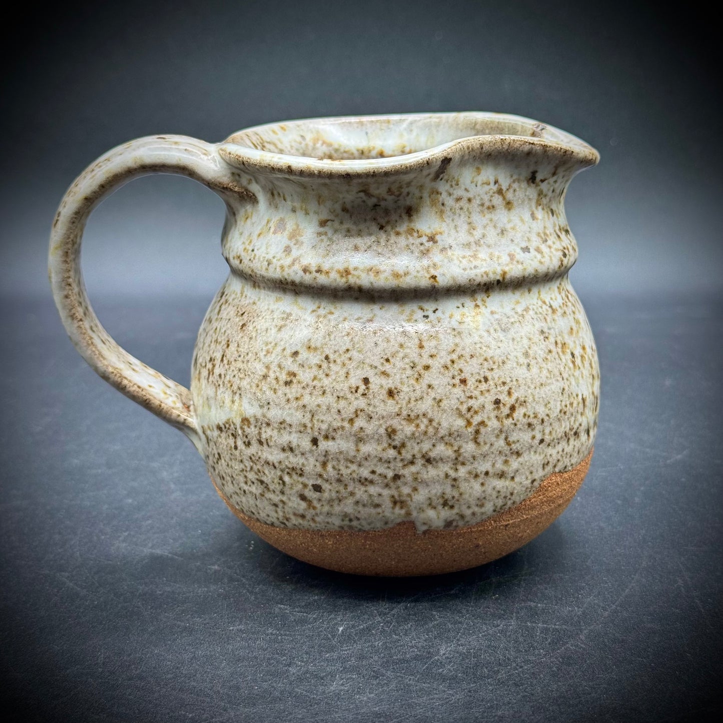 Artist Signed Speckle Glaze Pottery Pitcher