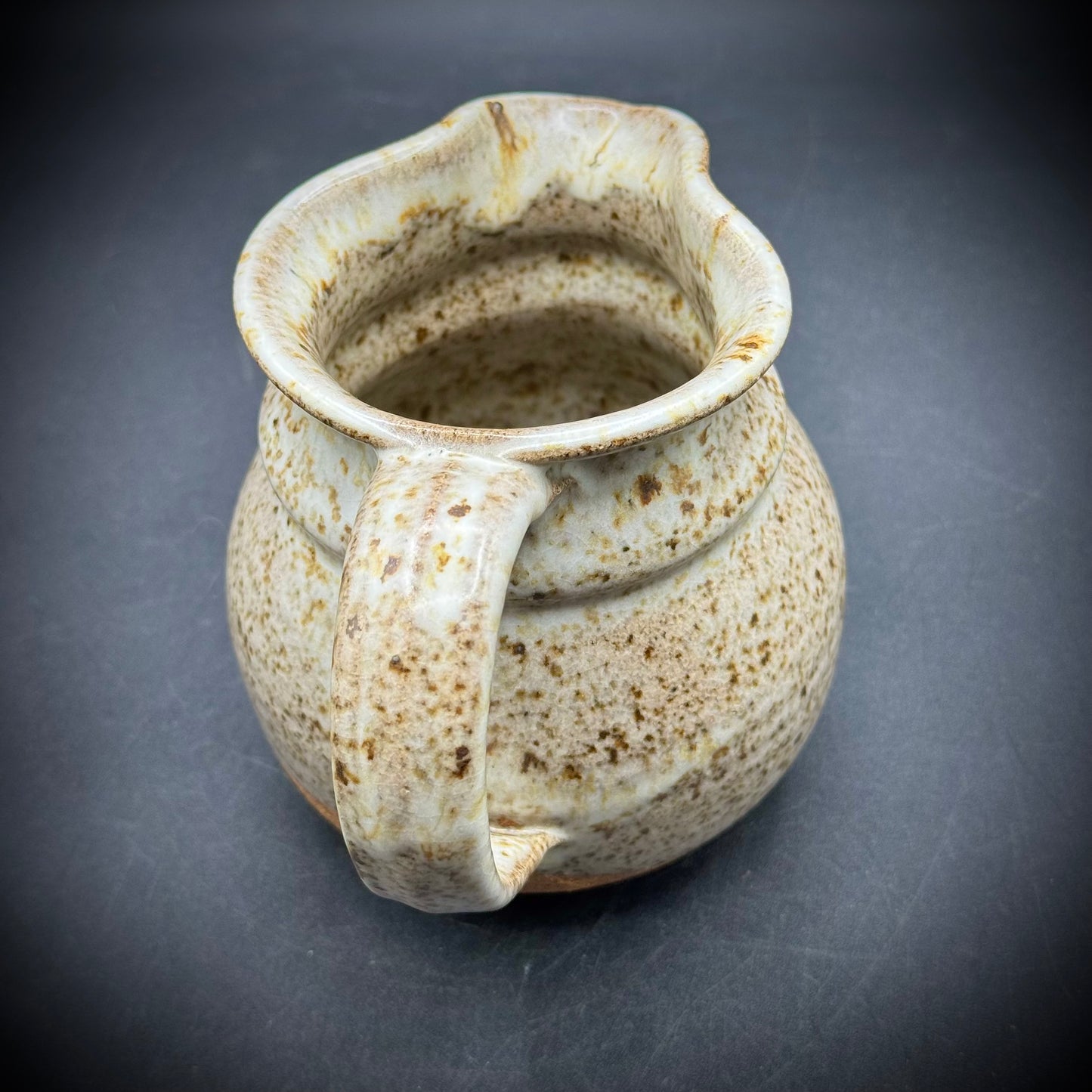 Artist Signed Speckle Glaze Pottery Pitcher