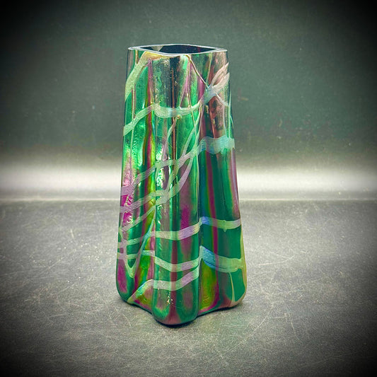 Antique 1910s Palme König Iridescent Austrian Art Glass Vase