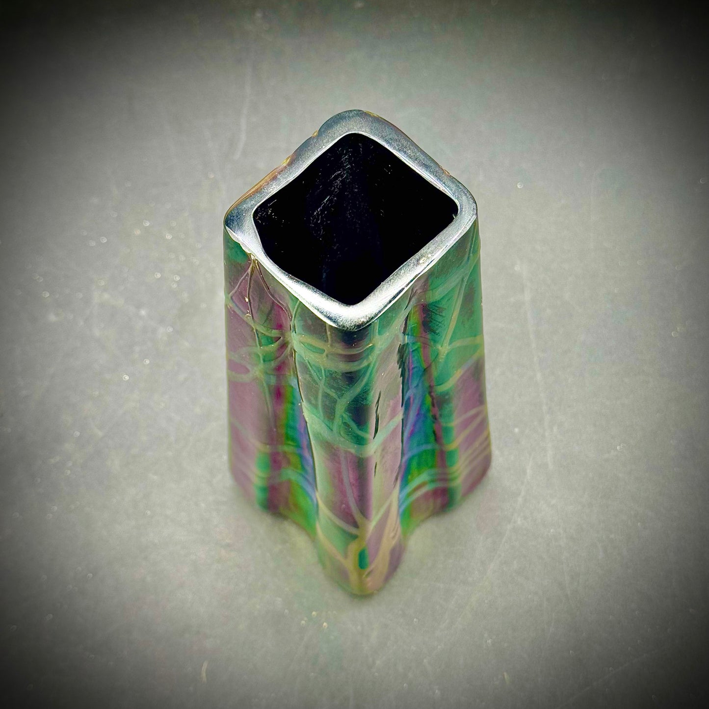 Antique 1910s Palme König Iridescent Austrian Art Glass Vase