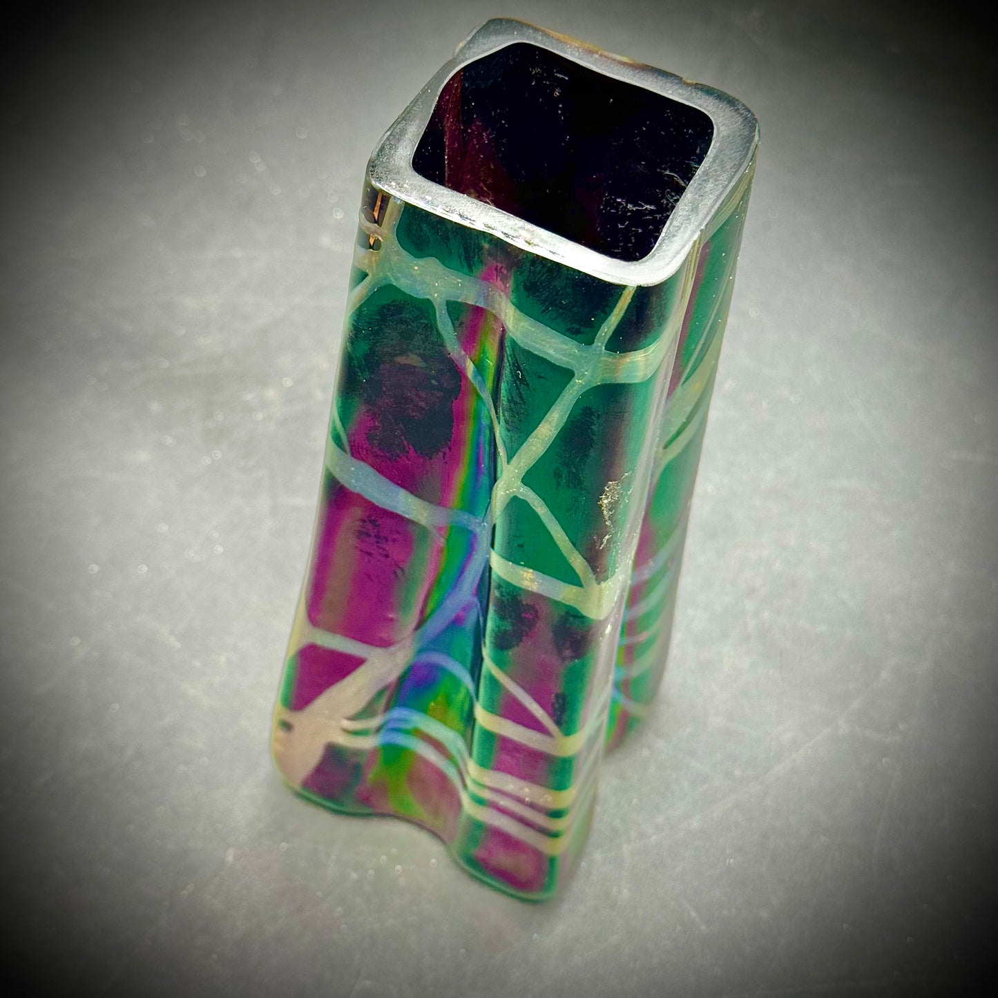 Antique 1910s Palme König Iridescent Austrian Art Glass Vase