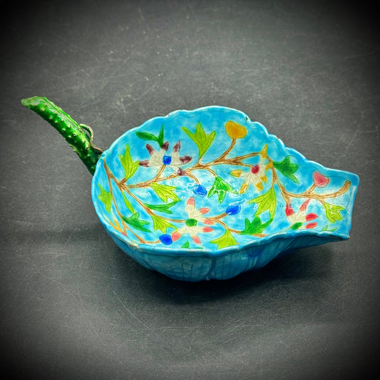 Antique Chinese Enamel Lotus Water Dropper