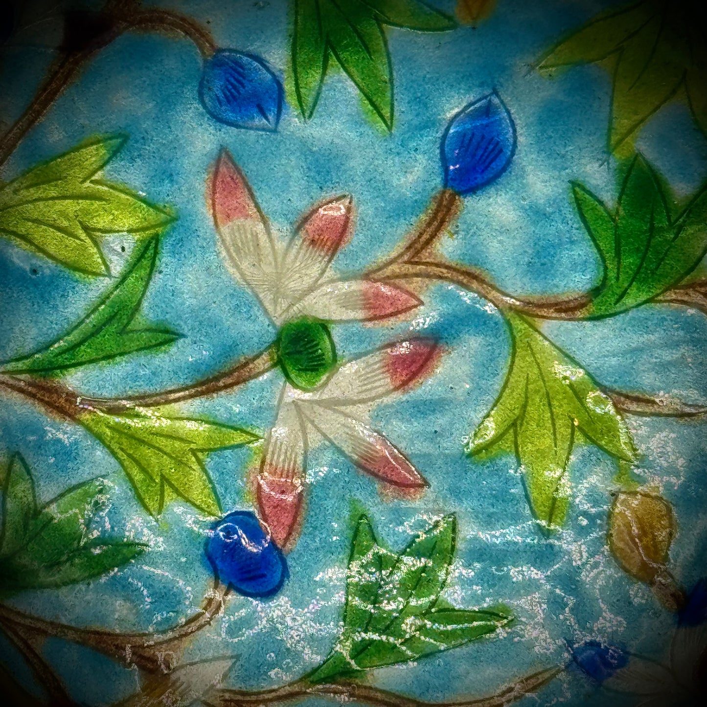 Antique Chinese Enamel Lotus Water Dropper