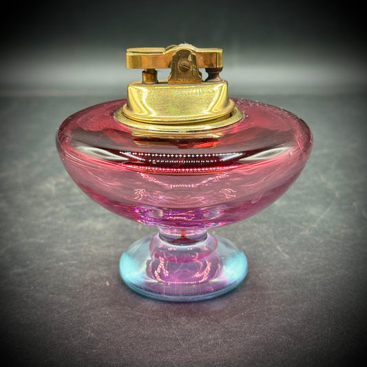 Vintage Murano Cranberry Art Glass Table Lighter