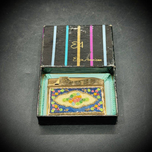 Vintage Elgin American Lighter with Original Box & Bag