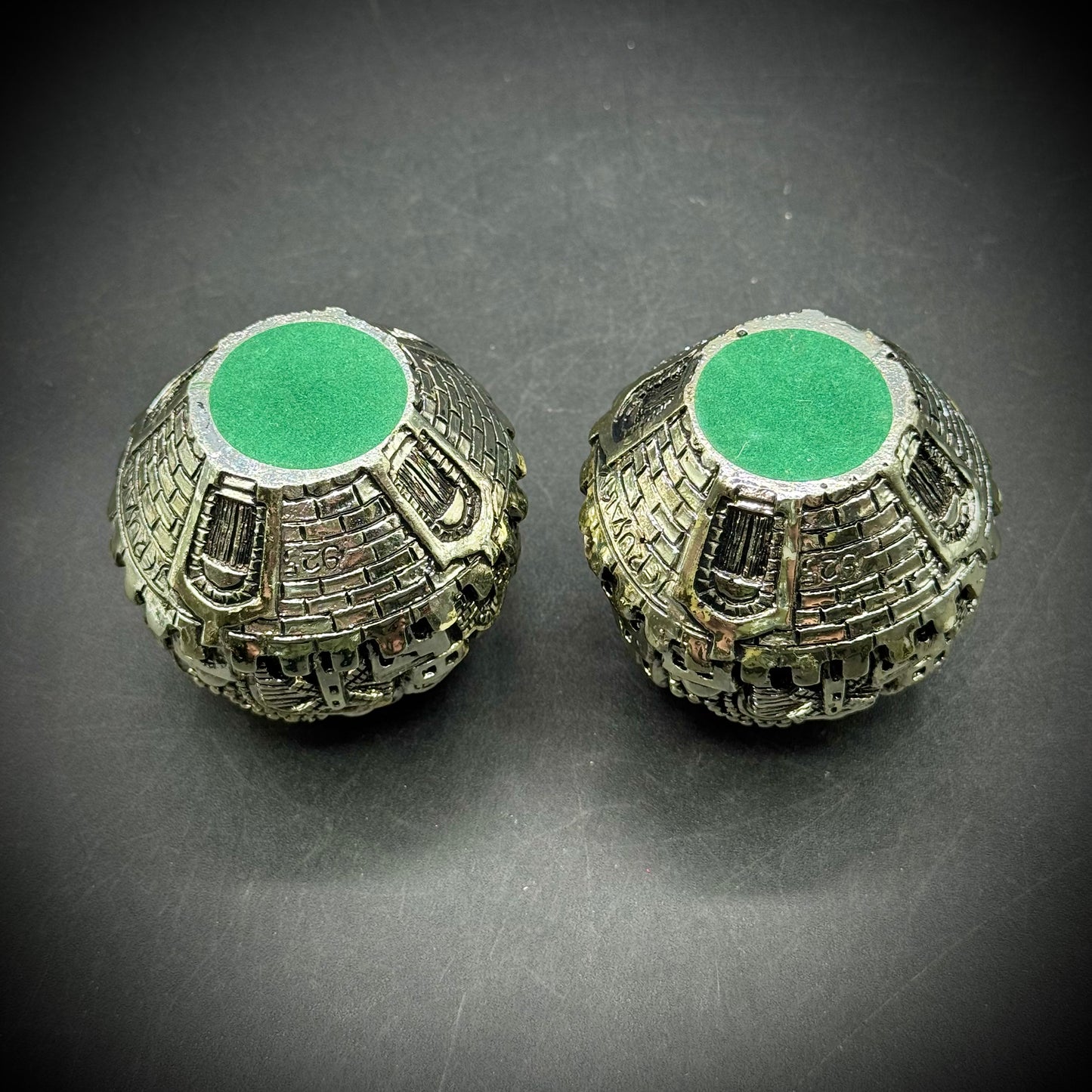 Pair of Sterling Silver .925 Plated Jerusalem, Israel Candle Holders