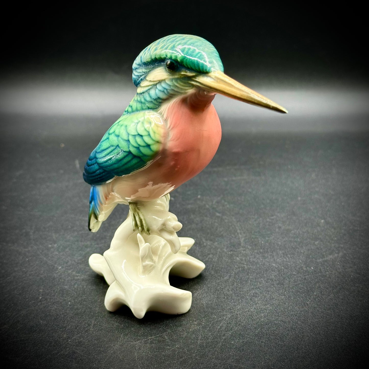 Vintage Karl Ens King Fisher Porcelain Figurine Germany