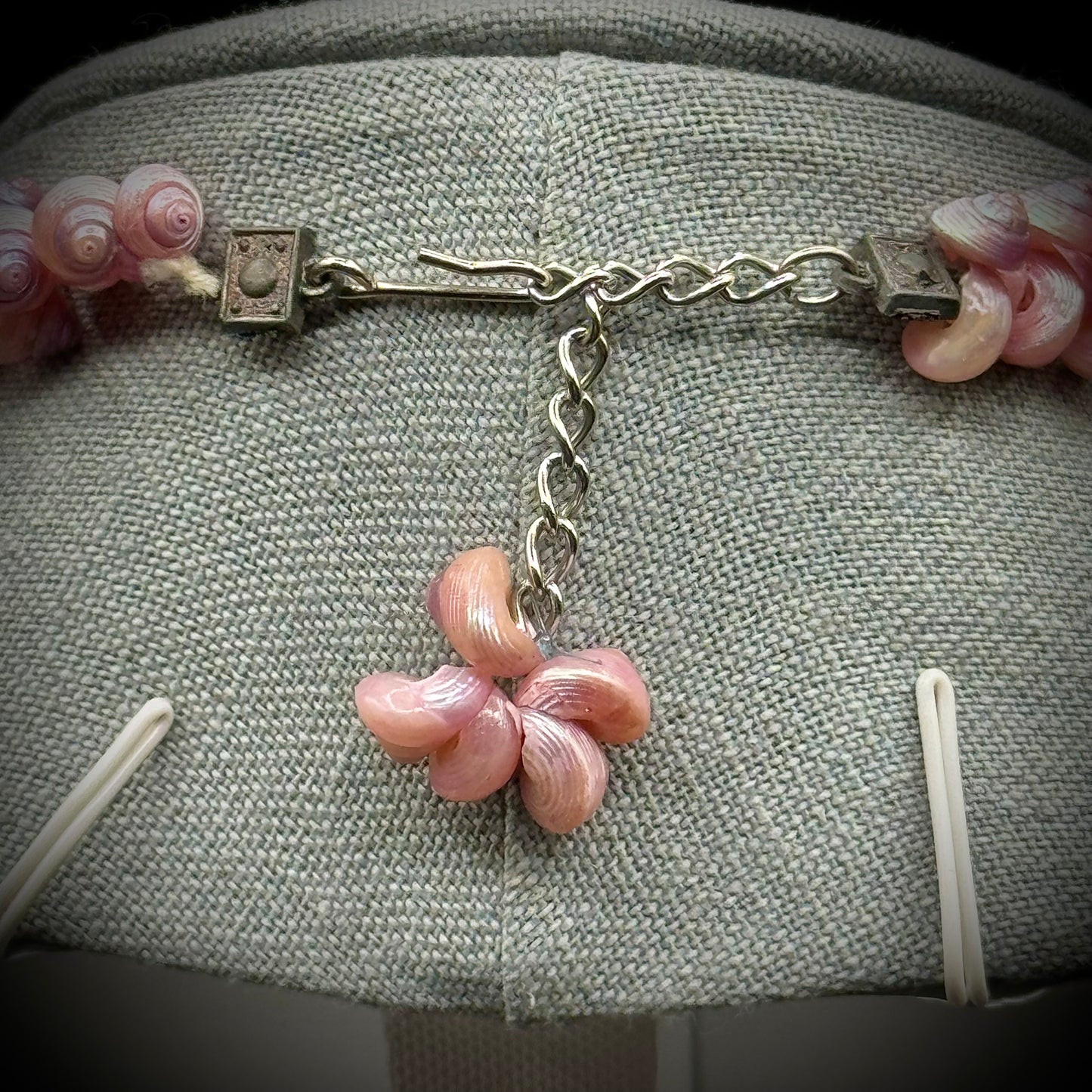 Gorgeous Opalescent Pink Trochus Seashell Twist Necklace