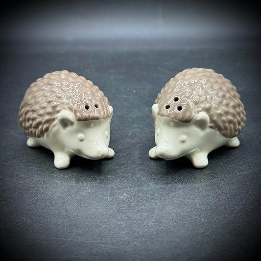 Adorable Ceramic Hedgehog S&P Set