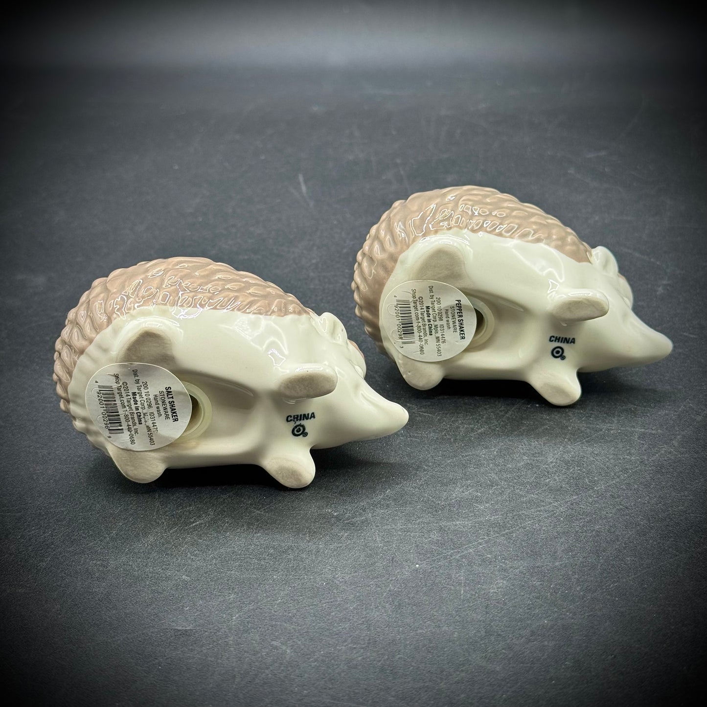 Adorable Ceramic Hedgehog S&P Set