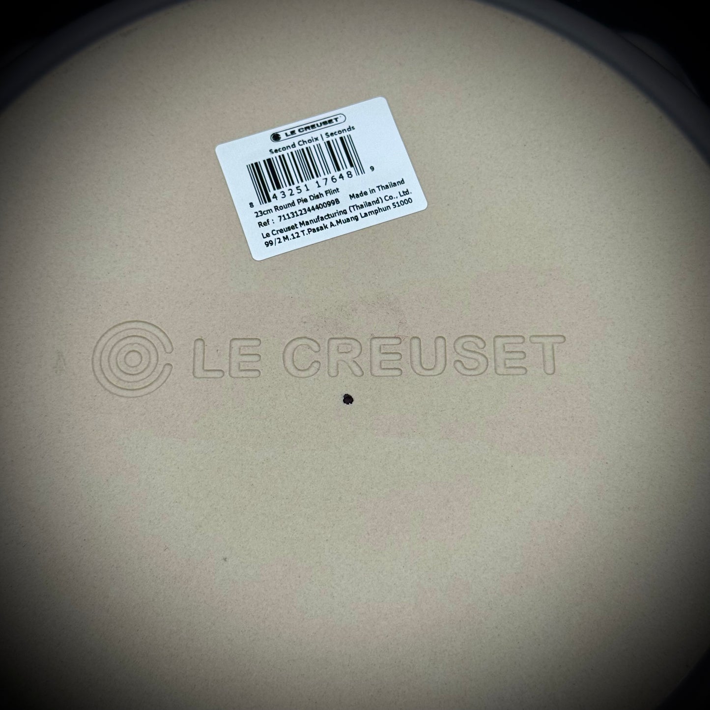 New Le Creuset Oyster Grey Heritage Pie Dish