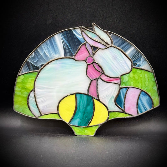 Stained Glass Bunny Rabbit Window Display