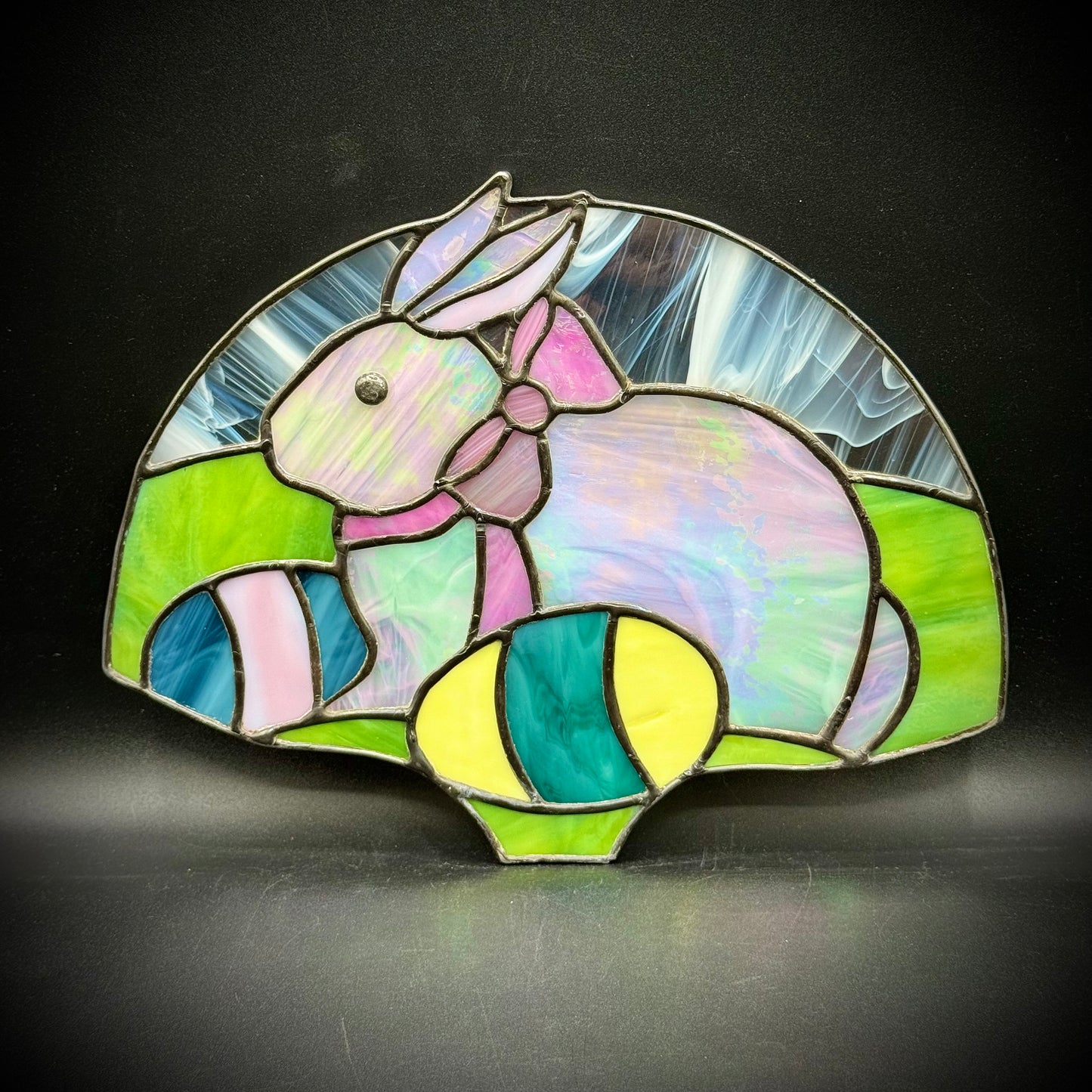 Stained Glass Bunny Rabbit Window Display