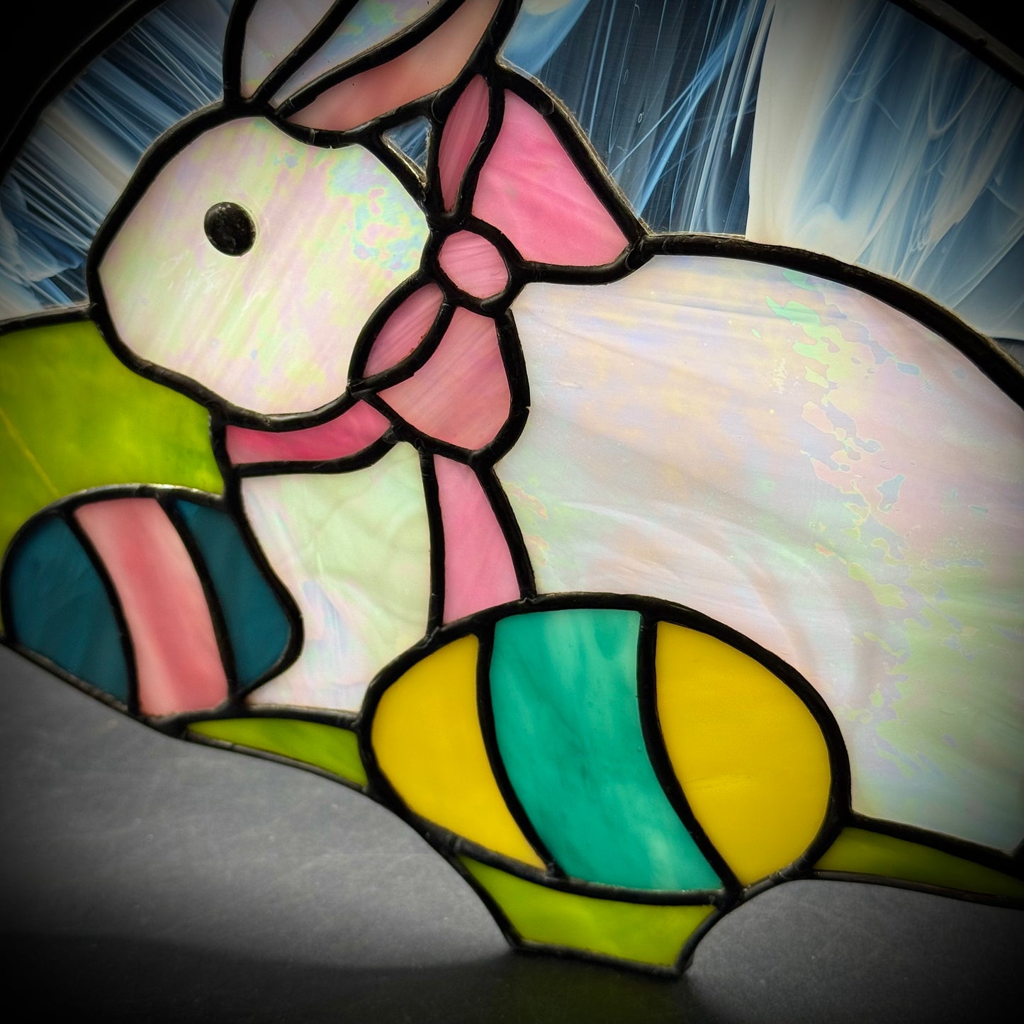 Stained Glass Bunny Rabbit Window Display