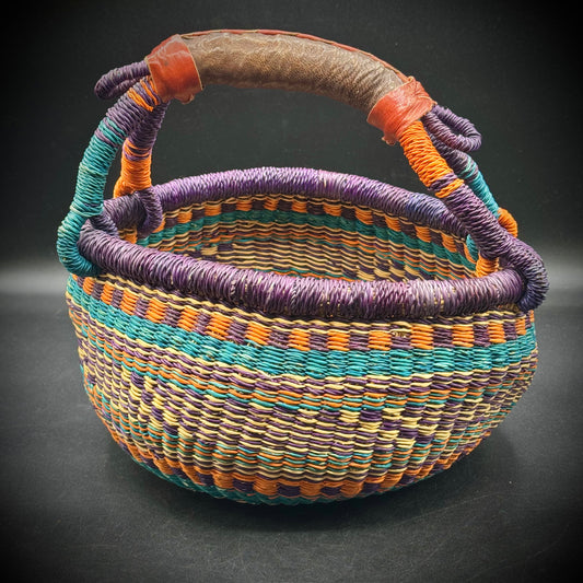 Stunning Alaffia Bolga Basket Made in Ghana with Village Tag
