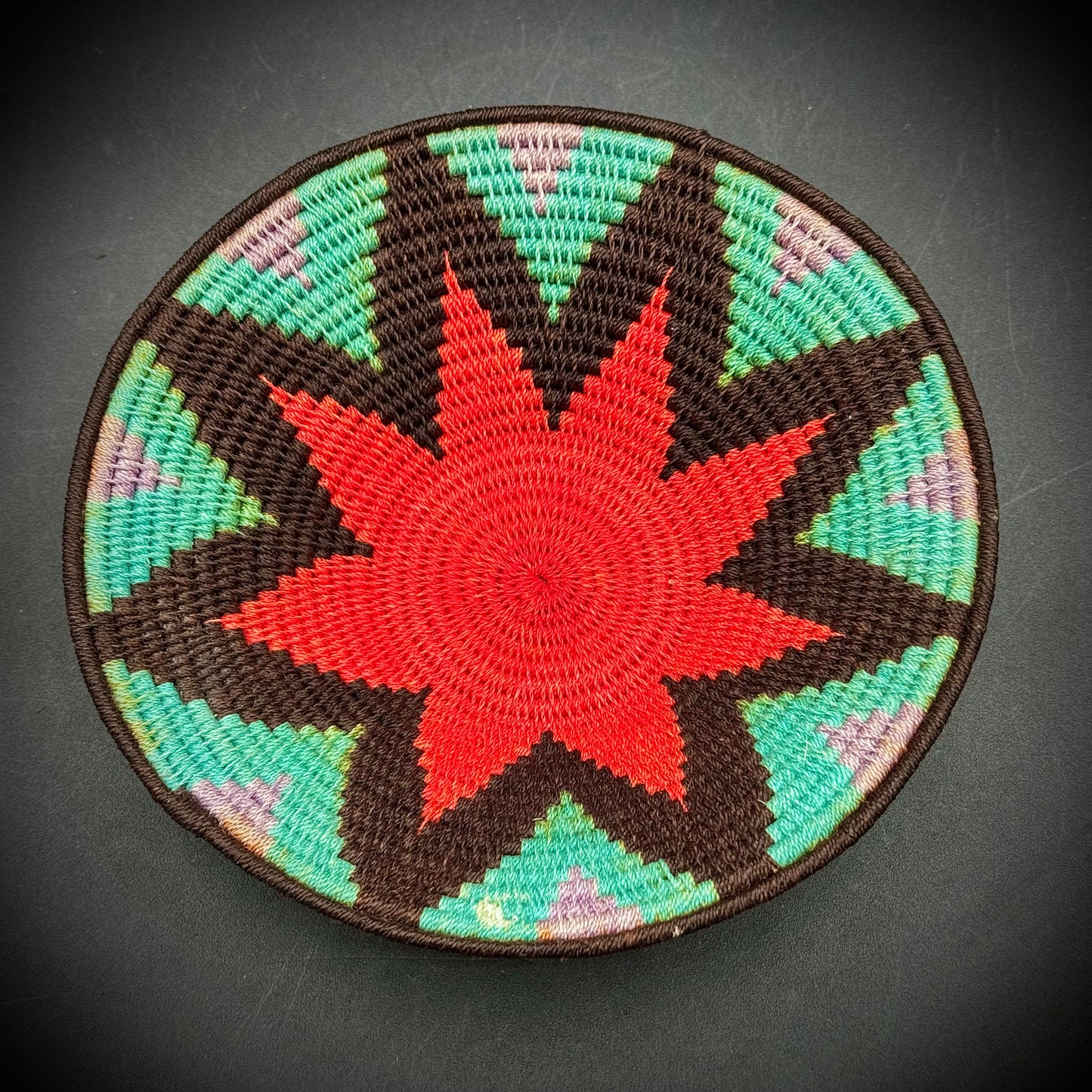 Small Colorful Woven Tribal Basket