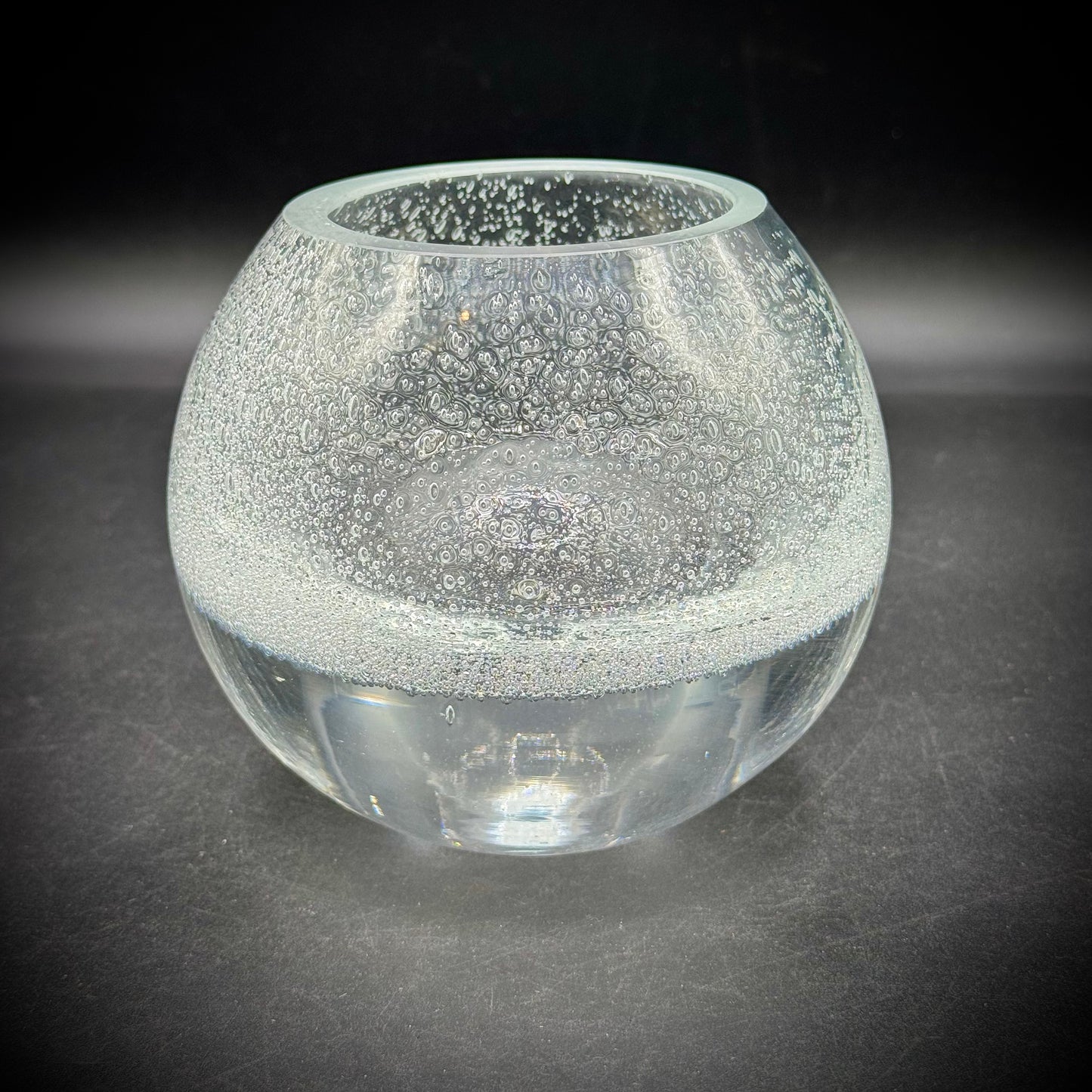 Heavy Hand Made Art Glass Bowl - Made in Poland