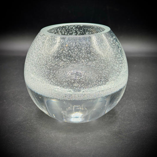 Heavy Hand Made Art Glass Bowl - Made in Poland