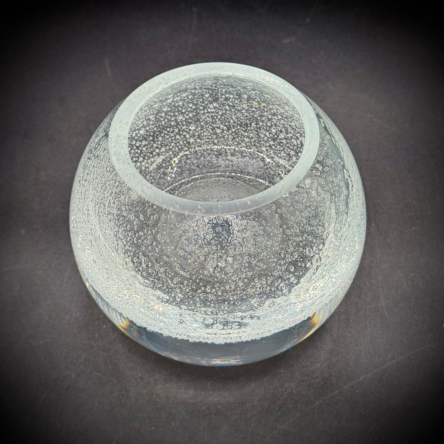 Heavy Hand Made Art Glass Bowl - Made in Poland