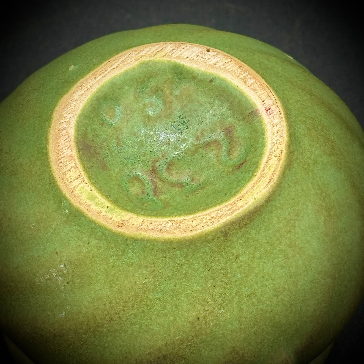 Vintage Pair of Green Pottery Attributed To Van Briggle