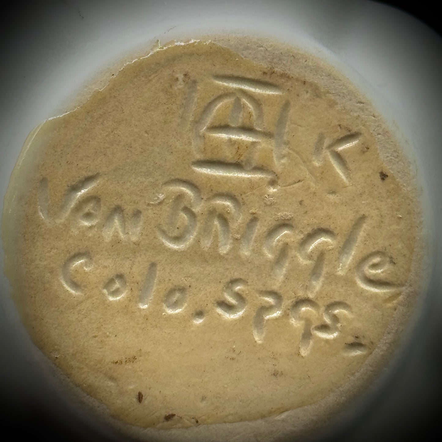 Vintage Cream Glaze Van Briggle Small Pitcher w/Original Paperwork