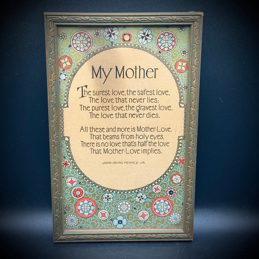 Antique Framed Print "My Mother"