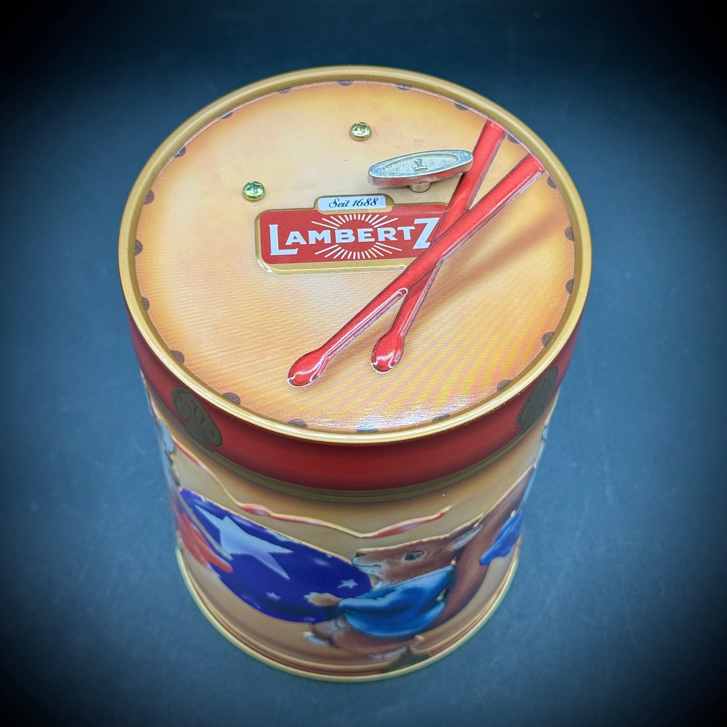 Vintage Lambertz “Deck The Halls” Music Box Tin