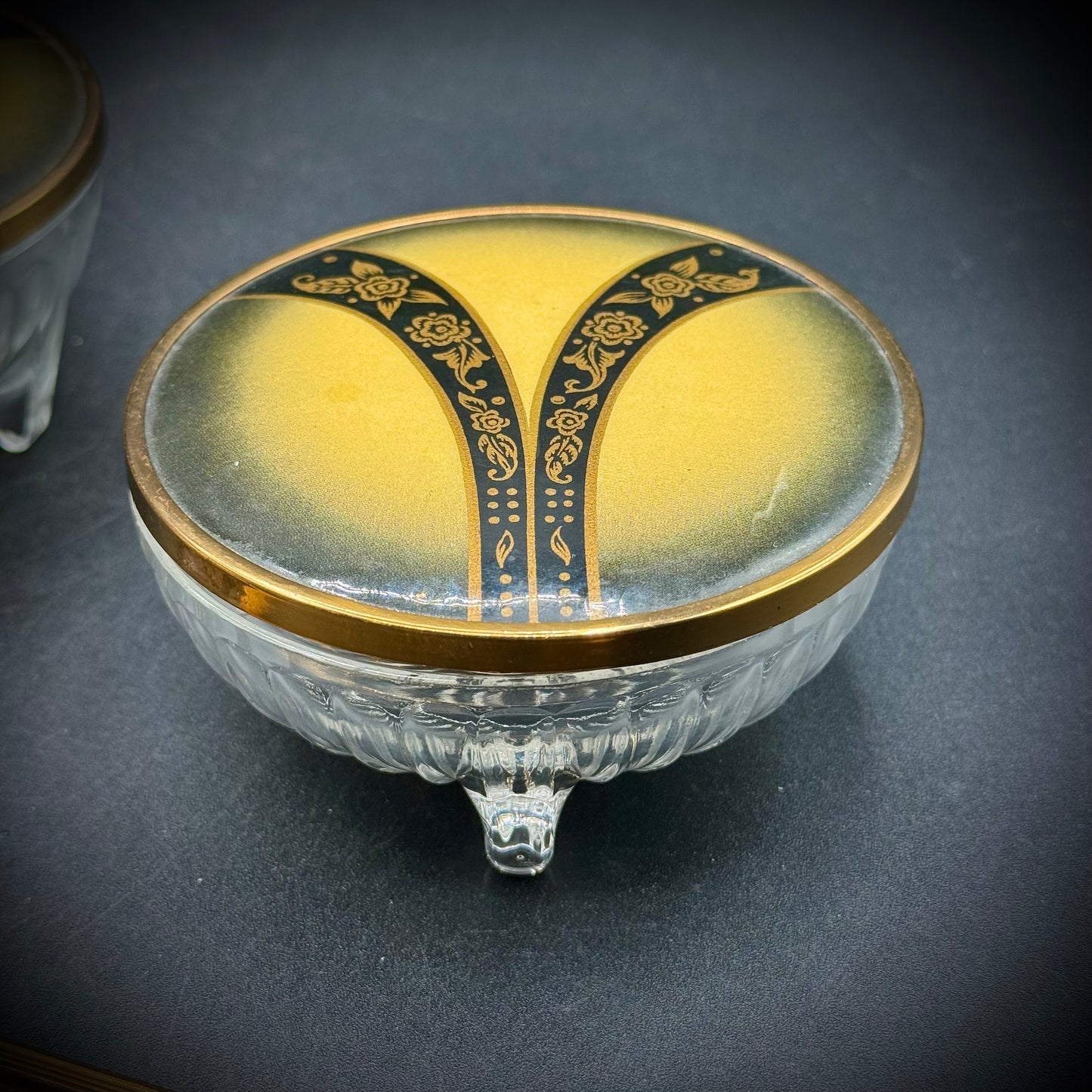 Vintage Four-Piece Art Deco Dresser Set
