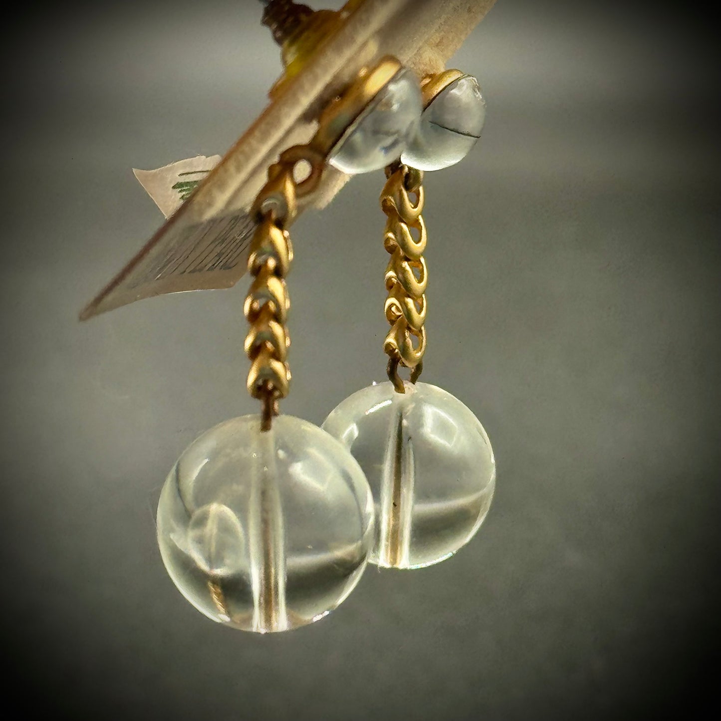 Vintage Erwin Pearl Dangle Earrings on Original Marshall Fields Backing