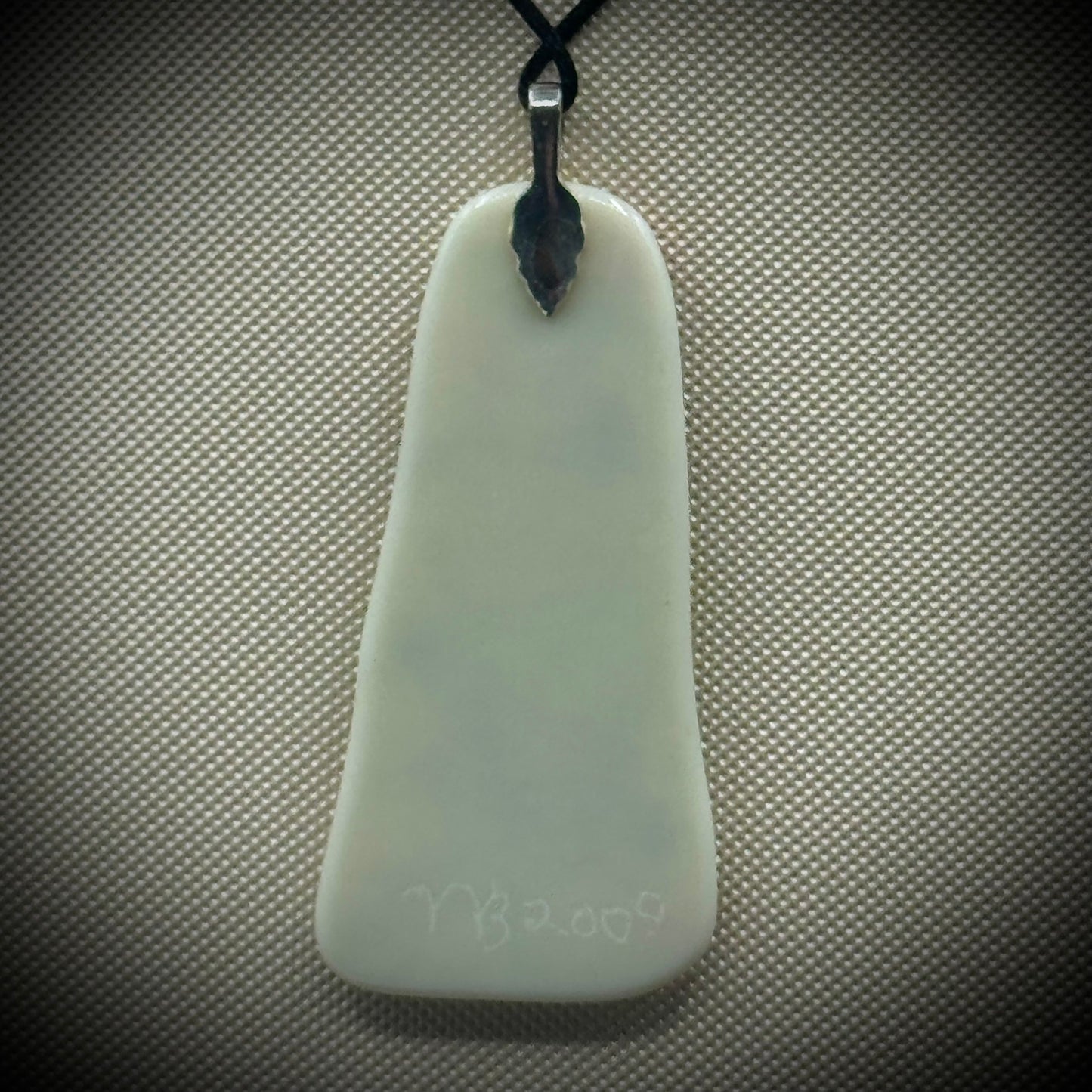 Artist Signed Dichroic Glass Pendant on Silk Cord #13